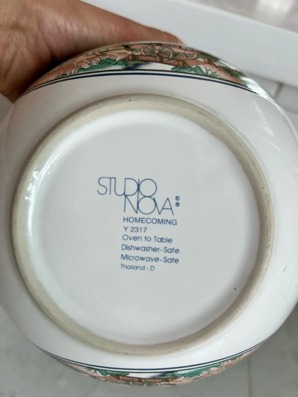VTG Studio Nova Homecoming Nesting Mixing Bowls Set of 2 Country Farm Stoneware